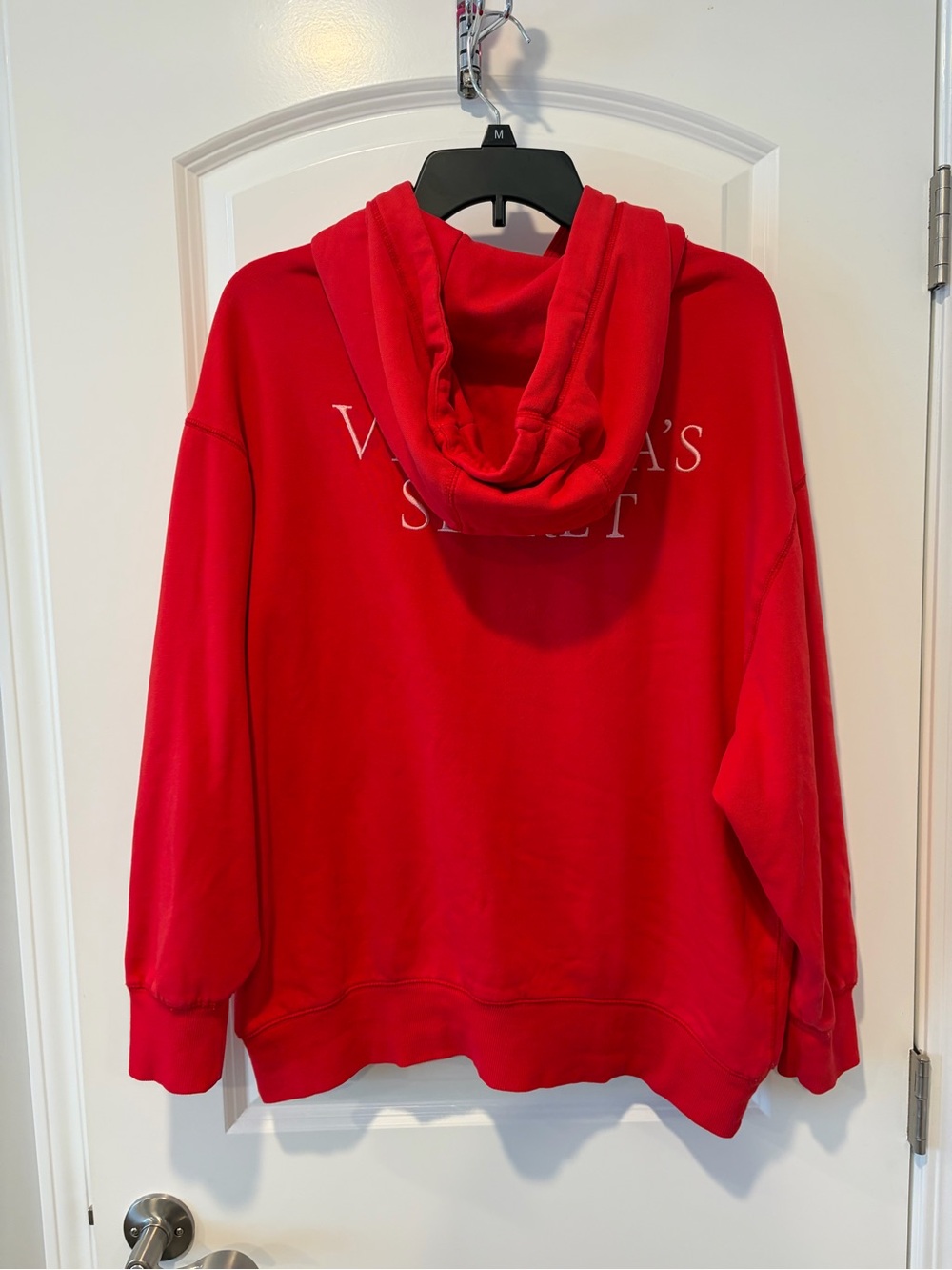 Victoria's Secret Red Hoodie with Kiss Embroidery - Picture 3 of 4